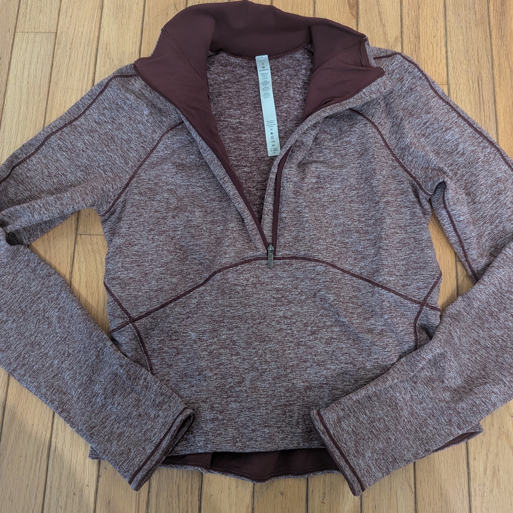 LULULEMON Maroon Quarter-Zip Pullover